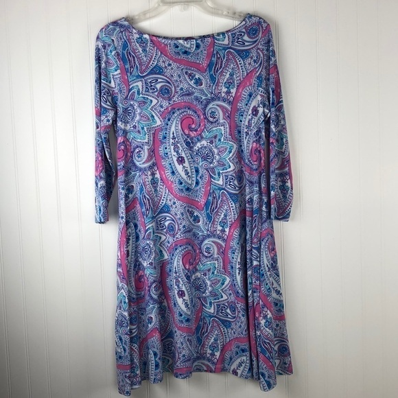 New Cynthia Rowley Paisley Print Beautiful Floral Dress With Pockets - Picture 13 of 13